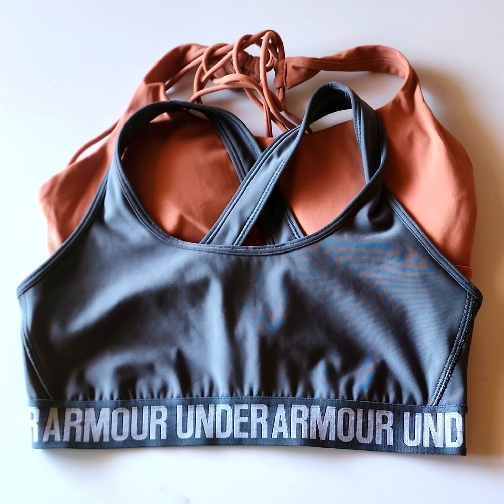 Under Armour and First Health Sports Bra Set - Black and Tan. - Picture 10 of 11